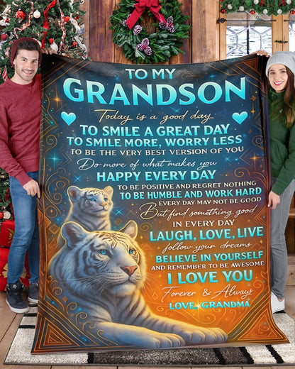 Special Gift For Your Grandson Blanket - From Grandma (SKUB10-155) FULL