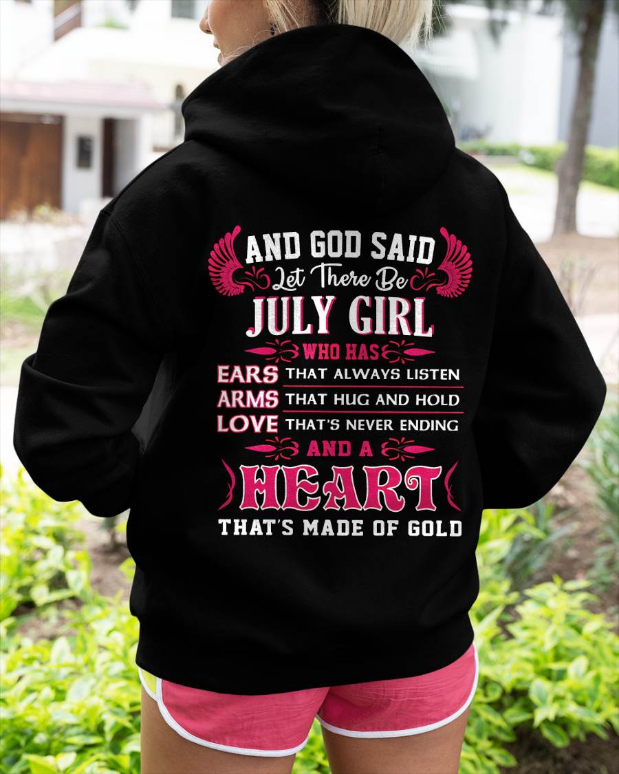JULY GIRL – EARS THAT LISTEN ARMS THAT HUG LOVE NEVER ENDING HEART OF GOLD - FOR WOMEN - TLEE07 (SKU09-75-07)