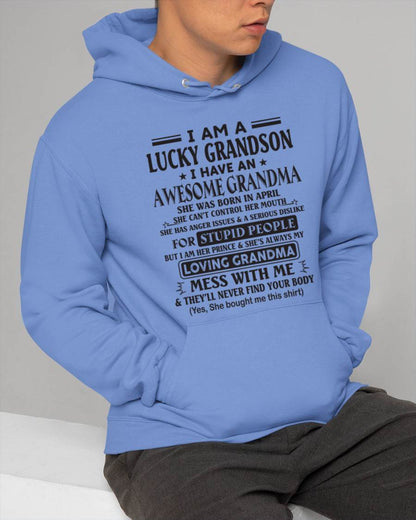 APRIL - I AM A LUCKY GRANDSON I HAVE AN AWESOME GRANDMA - FROM GRANDMA - TLEE04 (SKU12-40-04)