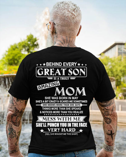 MAY - BEHIND EVERY GREAT SON IS A TRULY AMAZING MOM - FROM MOM - TLEE05 (SKU10-37-05)