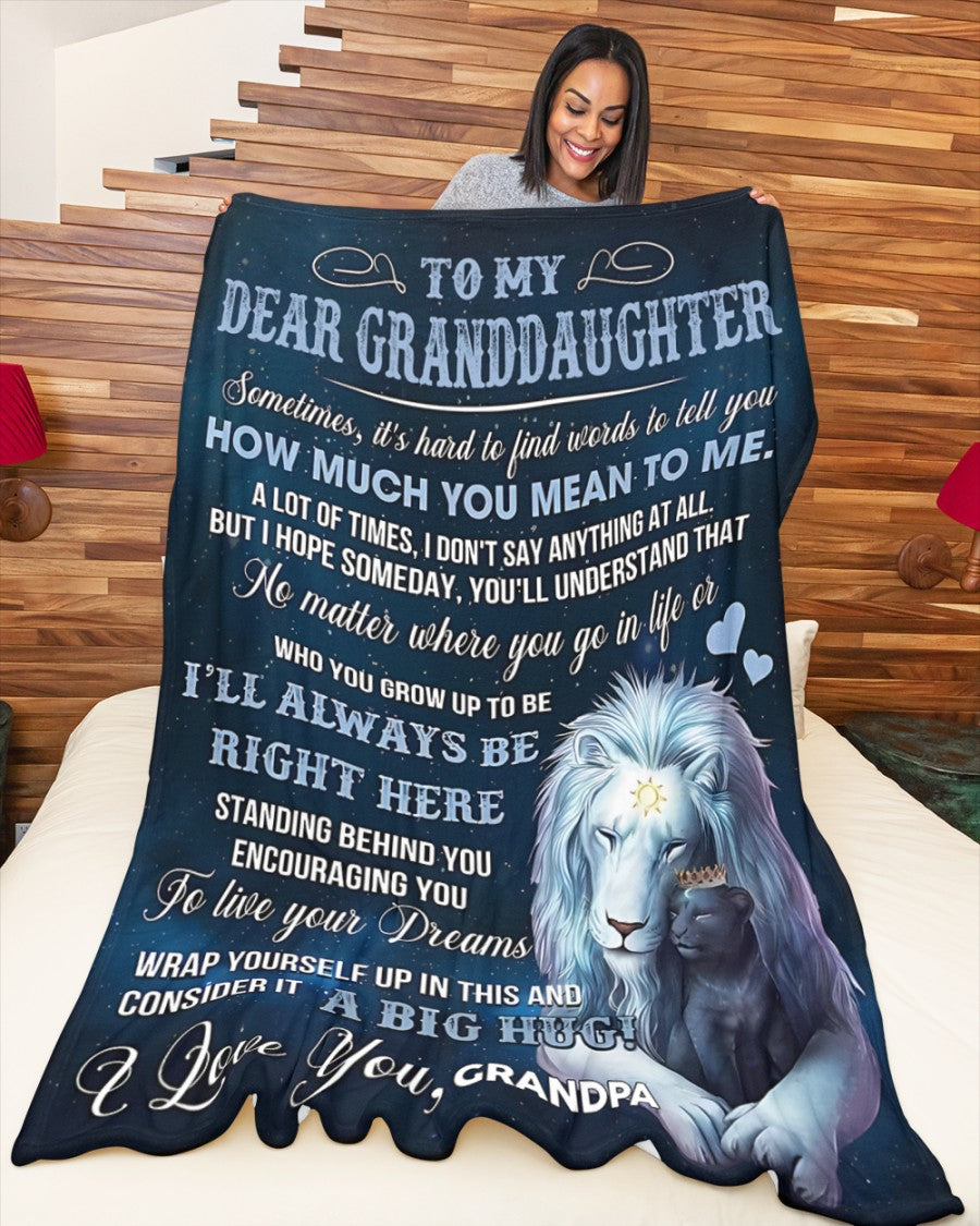 Special Gift For Your Granddaughter Blanket - From Grandpa (SKUB10-103) FULL