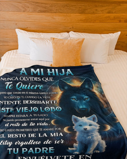 Manta para Hija – Regalo de Consuelo y Calidez de Papá Manta Acolchada de Forro Polar Sherpa - TLEEsp (SKUB11-88)