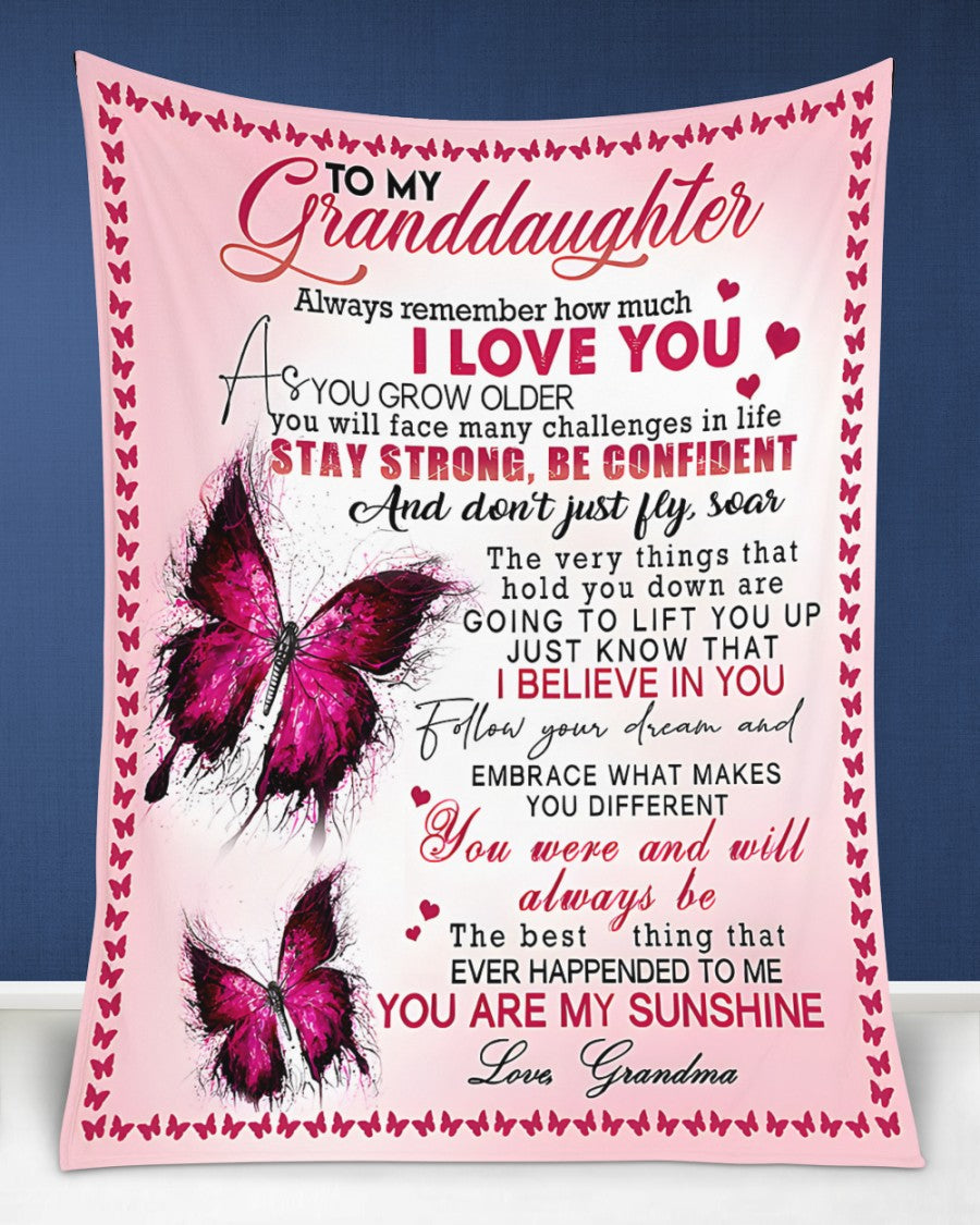 Special Gift For Your Granddaughter Blanket - From Grandma (SKUB12-230)
