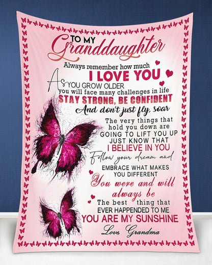 Special Gift For Your Granddaughter Blanket - From Grandma (SKUB12-230)