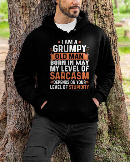 MAY - SARCASTIC LEVEL: DEPENDS ON YOUR STUPIDITY SHIRT - GIFT FOR MAN - TLEE05 (SKU10-70-05)
