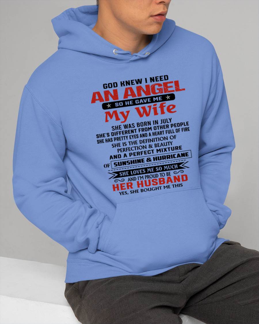 JULY - GOD KNEW I NEEDED AN ANGEL SO HE GAVE ME MY WIFE - FROM WIFE - TLEE07 (SKU26T-01-54-07)