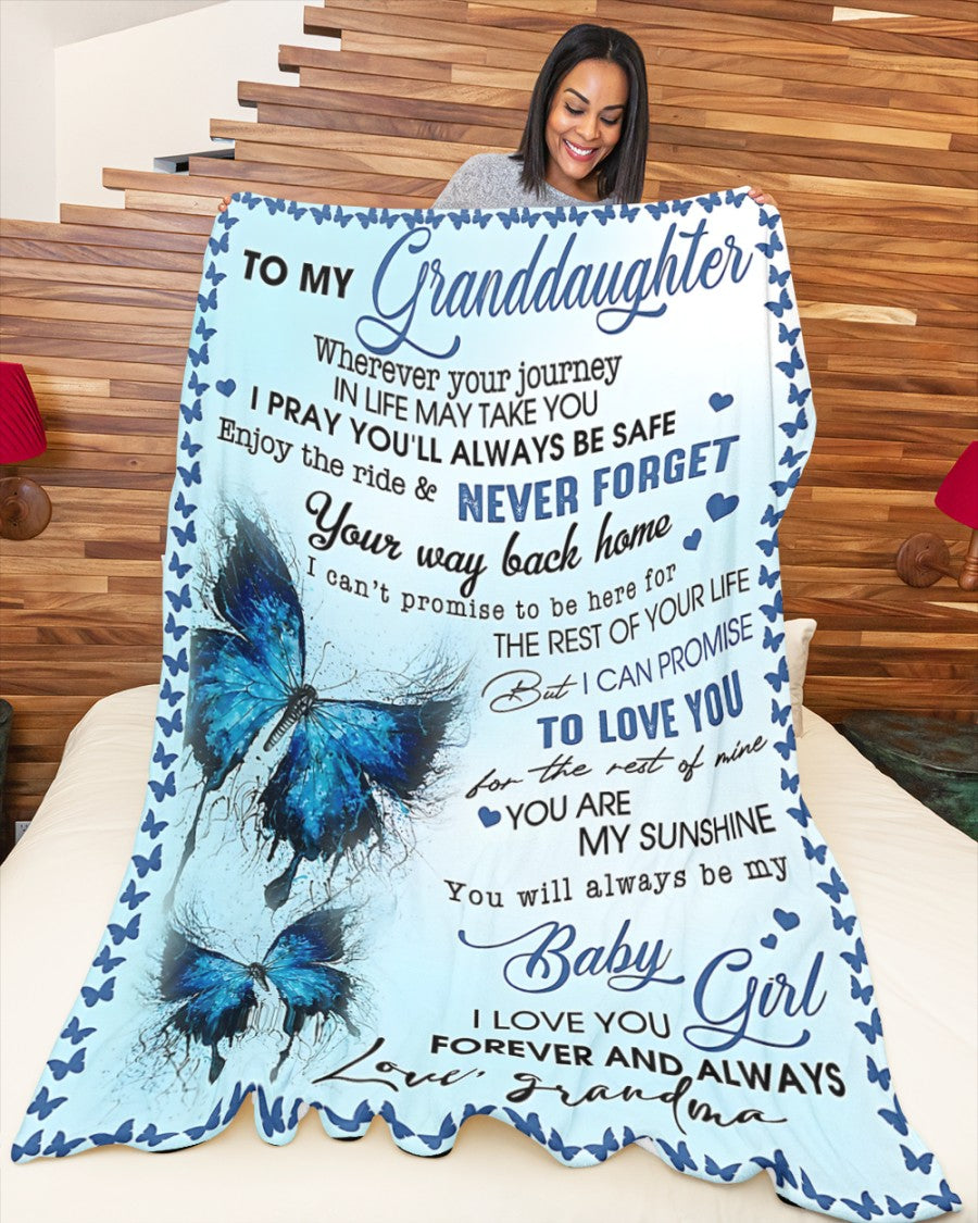 Special Gift For Your Granddaughter Blanket - From Grandma (SKUB12-24)