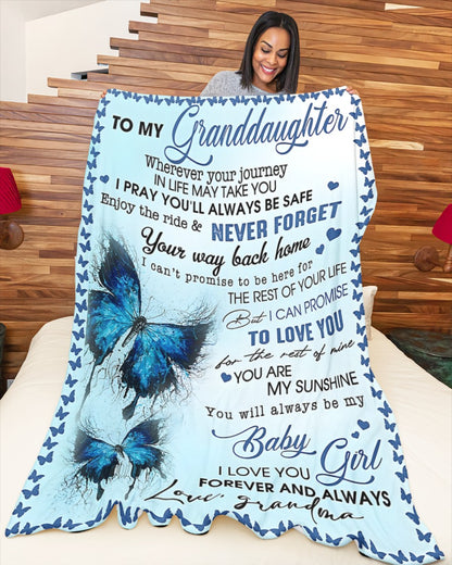 Special Gift For Your Granddaughter Blanket - From Grandma (SKUB12-24)