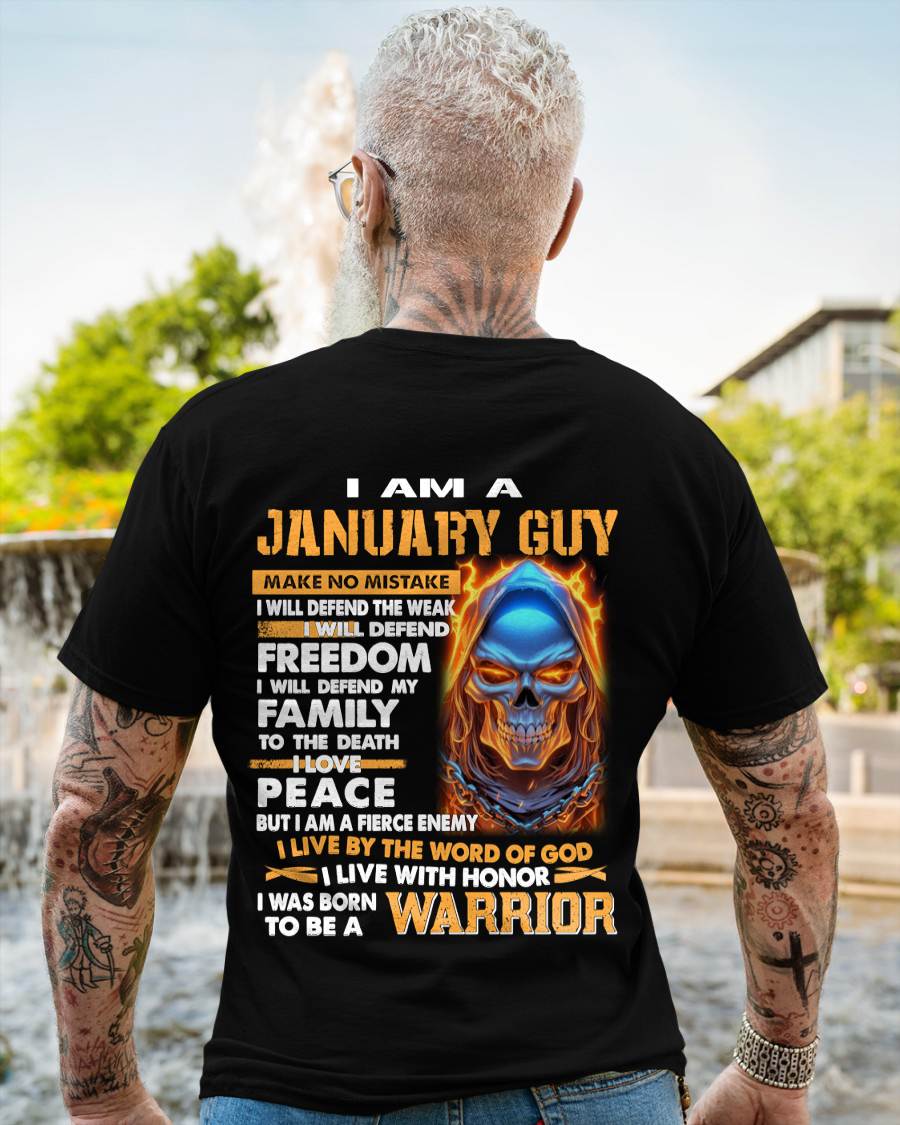 JANUARY - A WARRIOR BY BLOOD, A BELIEVER BY HEART - GIFT FOR MAN - TLEE01 (SKU10-51-01)
