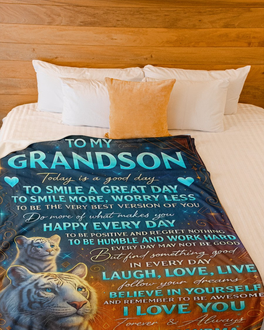 Special Gift For Your Grandson Blanket - From Grandma (SKUB10-155) FULL