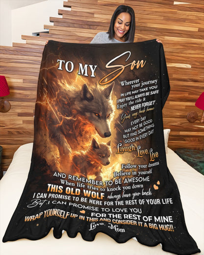 Special Gift For Your Son Blanket - From Mom (SKUB12-81)