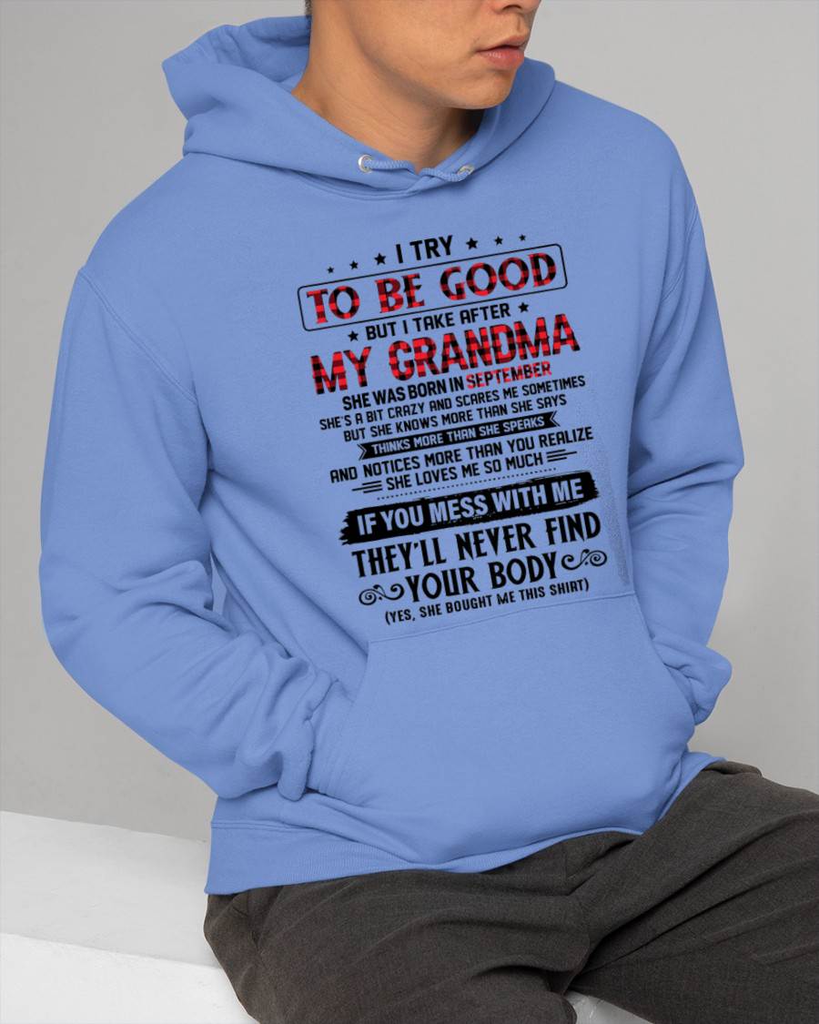 SEPTEMBER - I TRY TO BE GOOD BUT I TAKE AFTER MY GRANDMA - FROM GRANDMA - TLEE09 (SKU07-102-09)