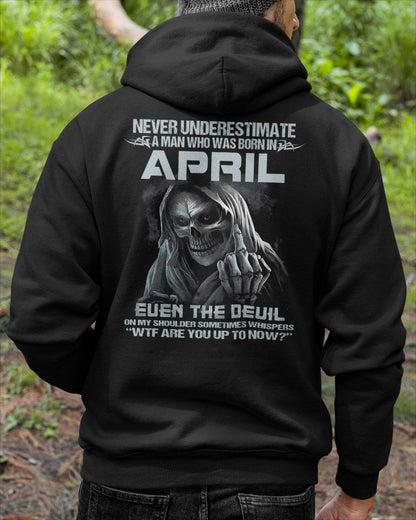 APRIL - NEVER UNDERESTIUNDER A MAN - T-SHIRT FOR MAN - TLEE04 (SKU08-05-04)