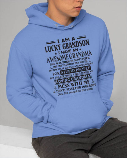 SEPTEMBER - I AM A LUCKY GRANDSON I HAVE AN AWESOME GRANDMA - FROM GRANDMA - TLEE09 (SKU12-40-09)