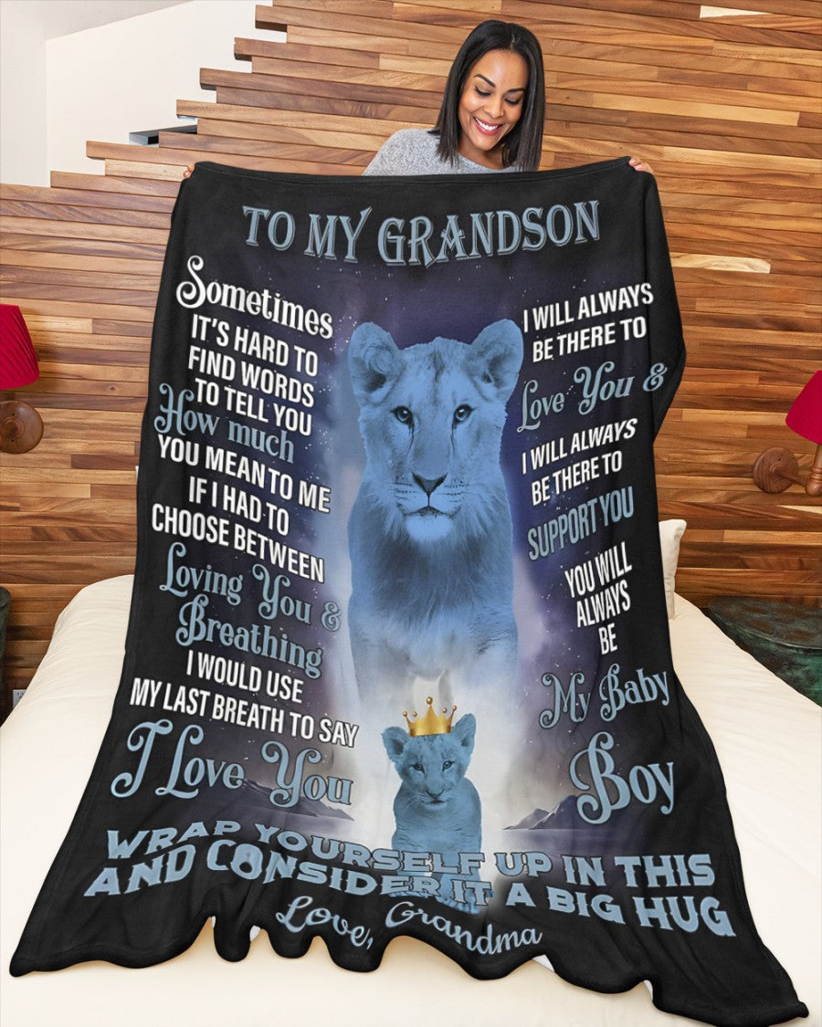 Special Gift For Your Grandson Blanket - From Grandma (SKUB12-14)