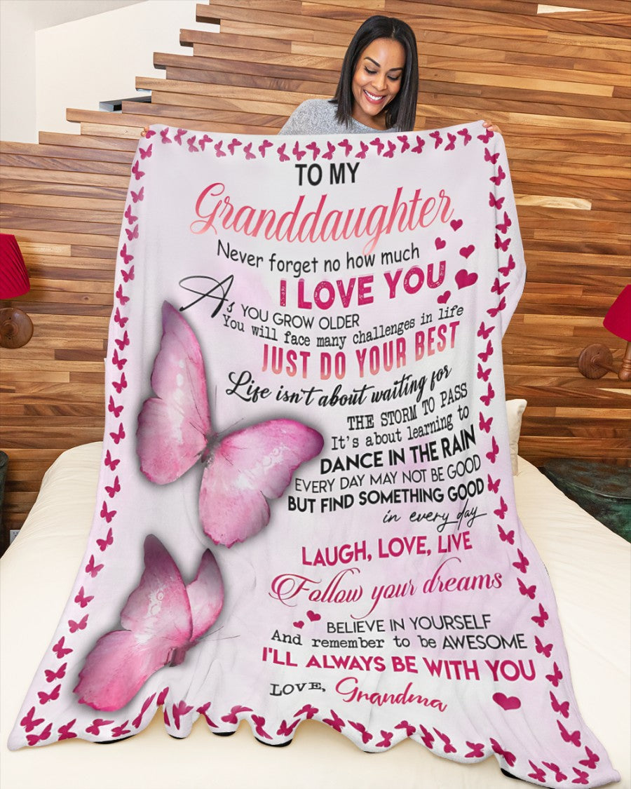 Special Gift For Your Granddaughter Blanket - From Grandma (SKUB12-176)