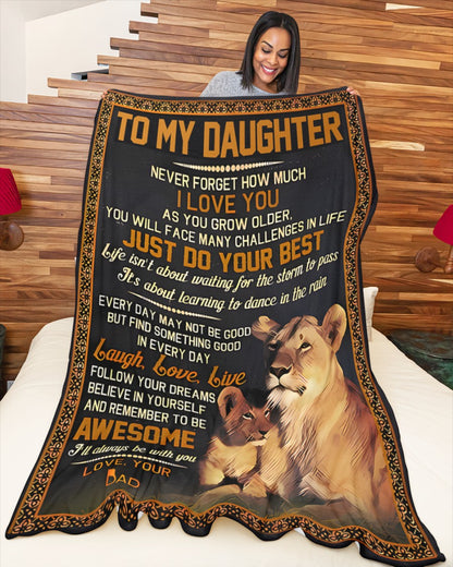 Special Gift For Your Daughter Blanket - From Dad (SKUB12-101)