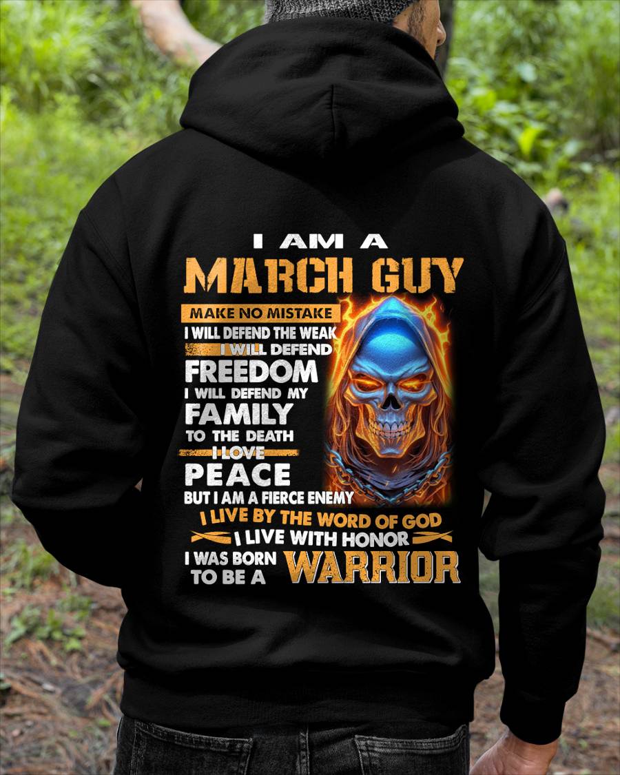 MARCH - A WARRIOR BY BLOOD, A BELIEVER BY HEART - GIFT FOR MAN - TLEE03 (SKU10-51-03)