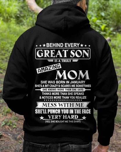 JANUARY - BEHIND EVERY GREAT SON IS A TRULY AMAZING MOM - FROM MOM - TLEE01 (SKU10-37-01)