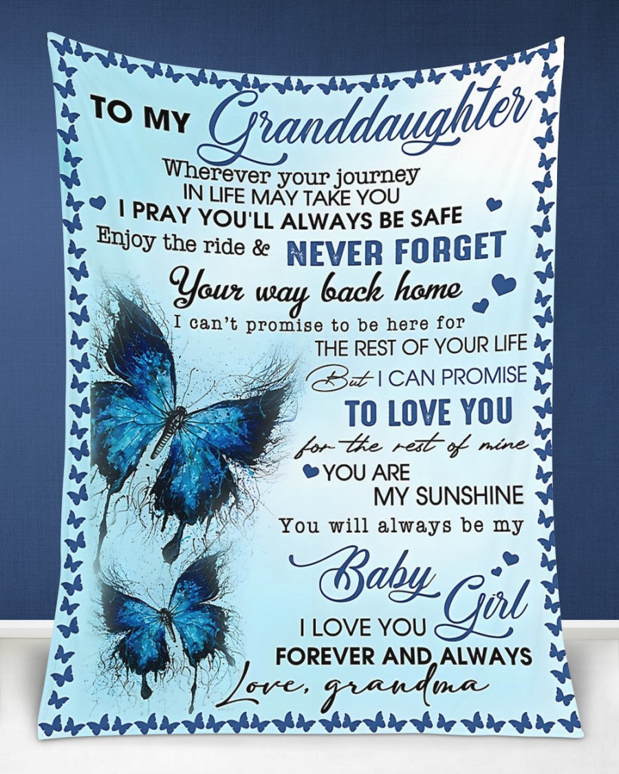 Special Gift For Your Granddaughter Blanket - From Grandma (SKUB12-24)