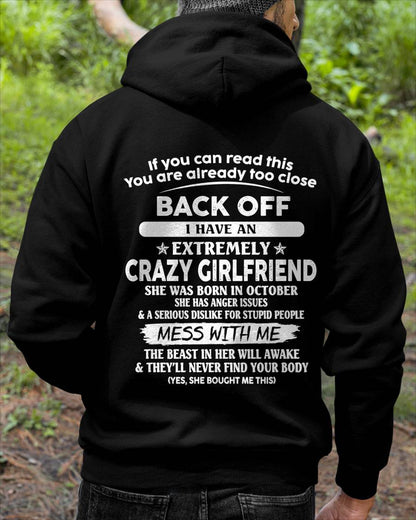 October - Back Off I Have An Extremely Crazy Girlfriend - Gift From Wife - TLEE10 (SKU07-175-10)