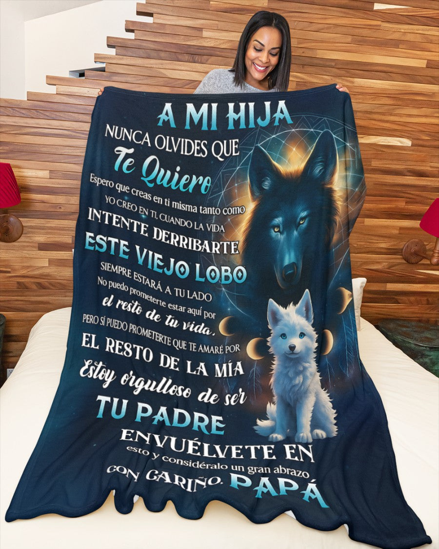 Manta para Hija – Regalo de Consuelo y Calidez de Papá Manta Acolchada de Forro Polar Sherpa - TLEEsp (SKUB11-88)