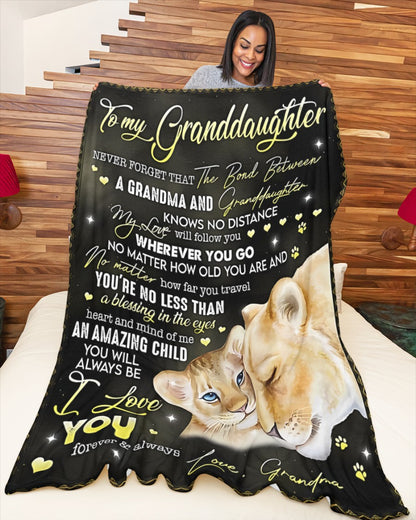 Special Gift For Your Granddaughter Blanket - From Grandma02