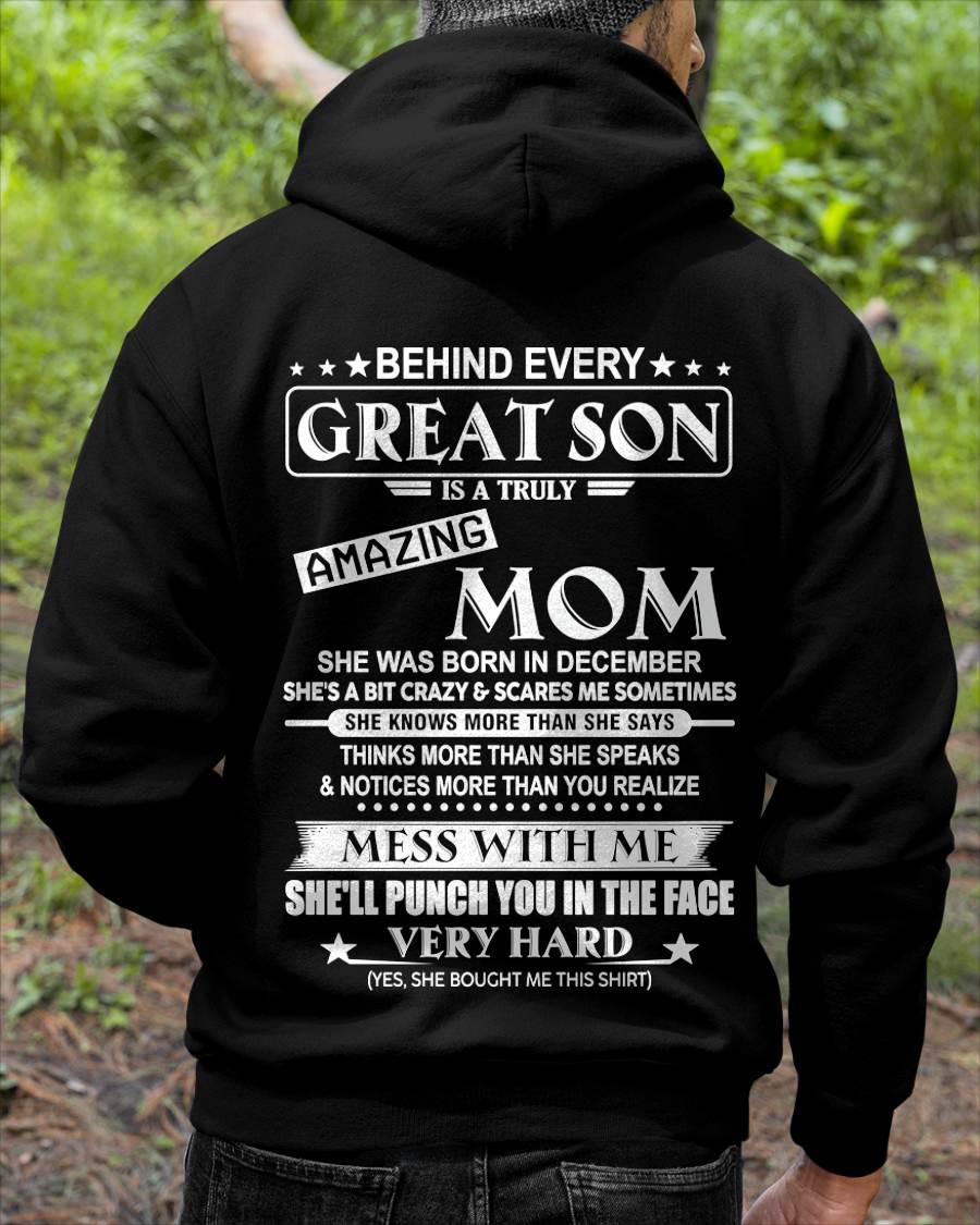 DECEMBER - BEHIND EVERY GREAT SON IS A TRULY AMAZING MOM - FROM MOM - TLEE12 (SKU10-37-12)