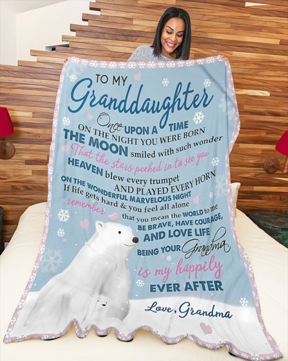 Special Gift For Your Granddaughter Blanket - From Grandma00