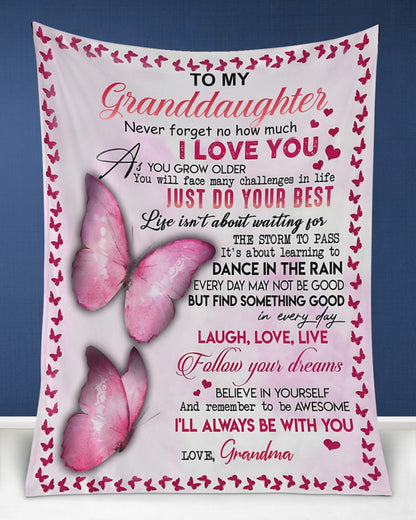 Special Gift For Your Granddaughter Blanket - From Grandma (SKUB12-176)