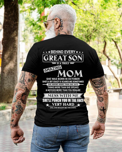 OCTOBER - BEHIND EVERY GREAT SON IS A TRULY AMAZING MOM - FROM MOM - TLEE10 (SKU10-37-10)