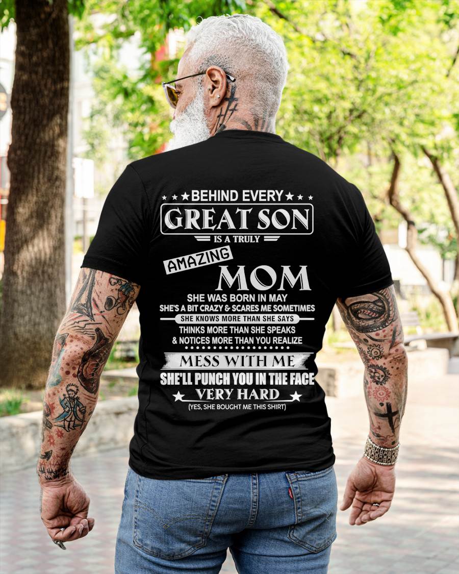 MAY - BEHIND EVERY GREAT SON IS A TRULY AMAZING MOM - FROM MOM - TLEE05 (SKU10-37-05)