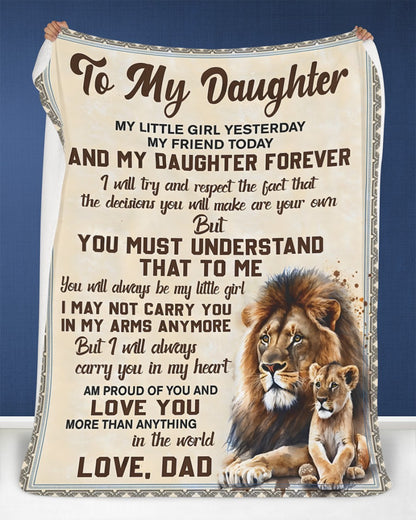 Special Gift For Your Daughter Blanket - From Dad (SKUB11-162)