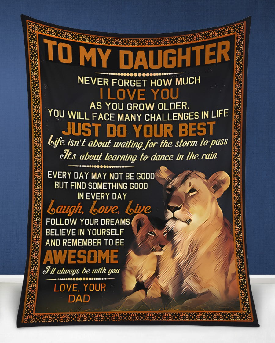 Special Gift For Your Daughter Blanket - From Dad (SKUB12-101)