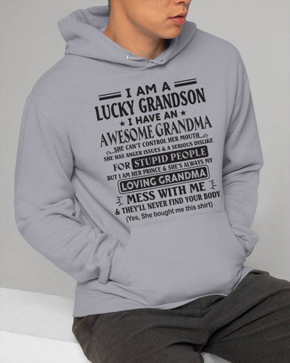 I AM A LUCKY GRANDSON I HAVE AN AWESOME GRANDMA - FROM GRANDMA - TLEE00 (SKU12-40-00)