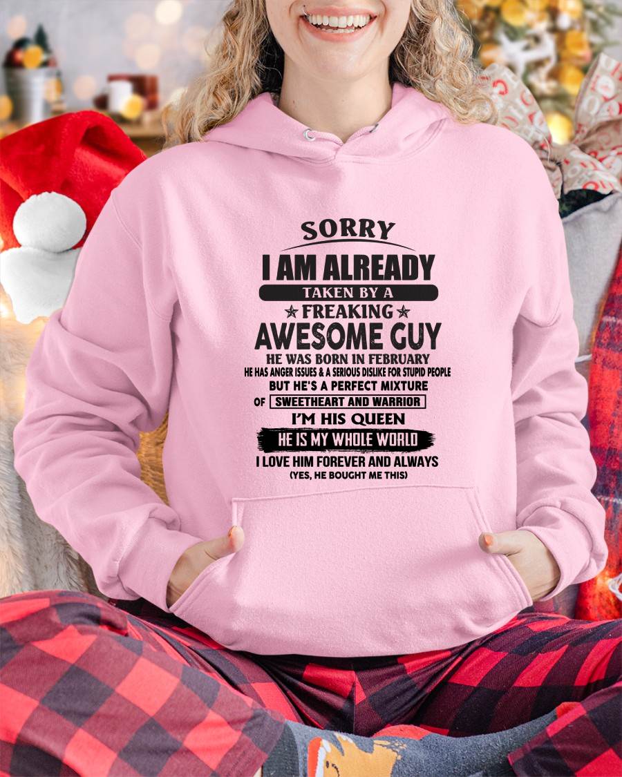 February - Sorry I Am Already Taken By A Freaking Awesome Guy - Gift From Husband - TLEE02 (SKU07-174-02)