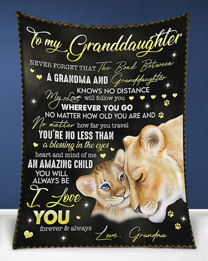 Special Gift For Your Granddaughter Blanket - From Grandma02