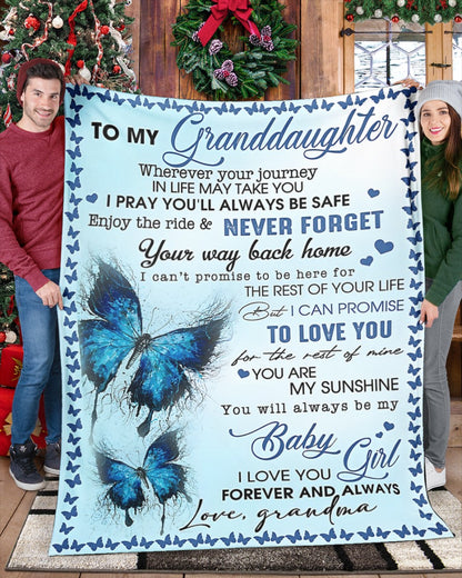 Special Gift For Your Granddaughter Blanket - From Grandma (SKUB12-24)