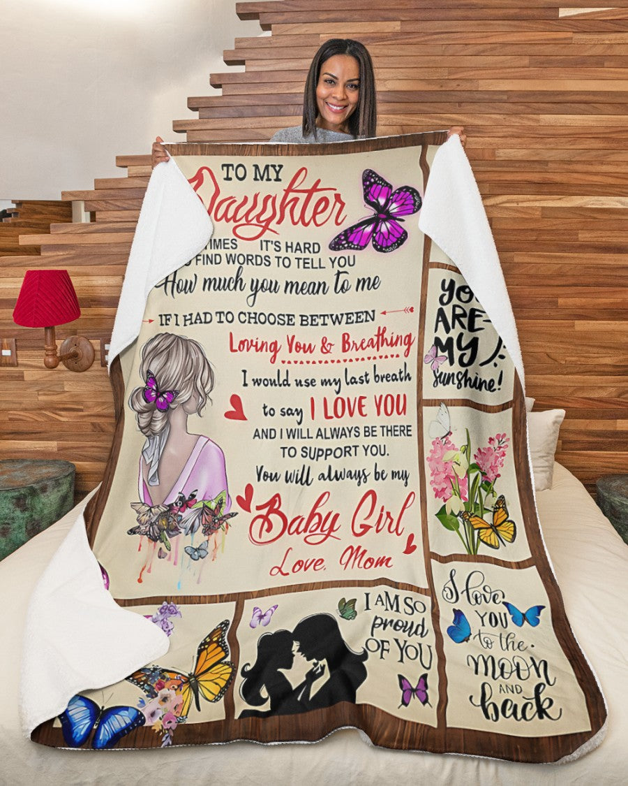 Special Gift For Your Daughter Blanket - From Mom07