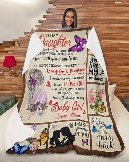 Special Gift For Your Daughter Blanket - From Mom07