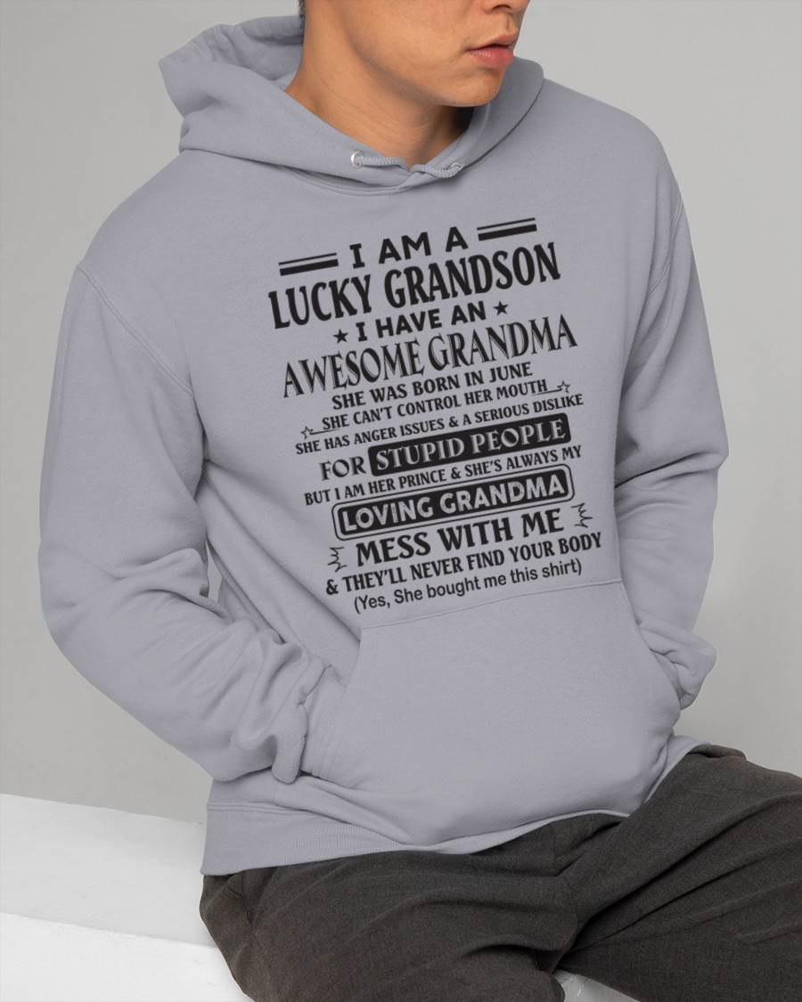 JUNE - I AM A LUCKY GRANDSON I HAVE AN AWESOME GRANDMA - FROM GRANDMA - TLEE06 (SKU12-40-06)