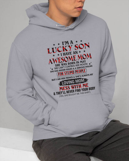 MAY - I’M A LUCKY SON I HAVE AN AWESOME MOM - FROM MOM - TLEE05 (SKU26T-01-24-05)