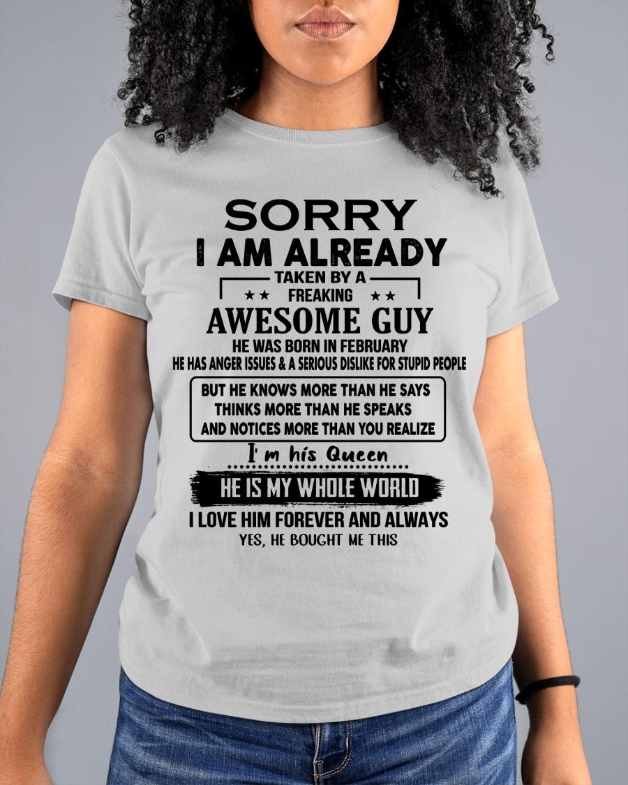 February - Awesome Boyfriend Born In February- Special gift for your Girlfriend - From Husband TLEE02 (SKUT08-11-02)