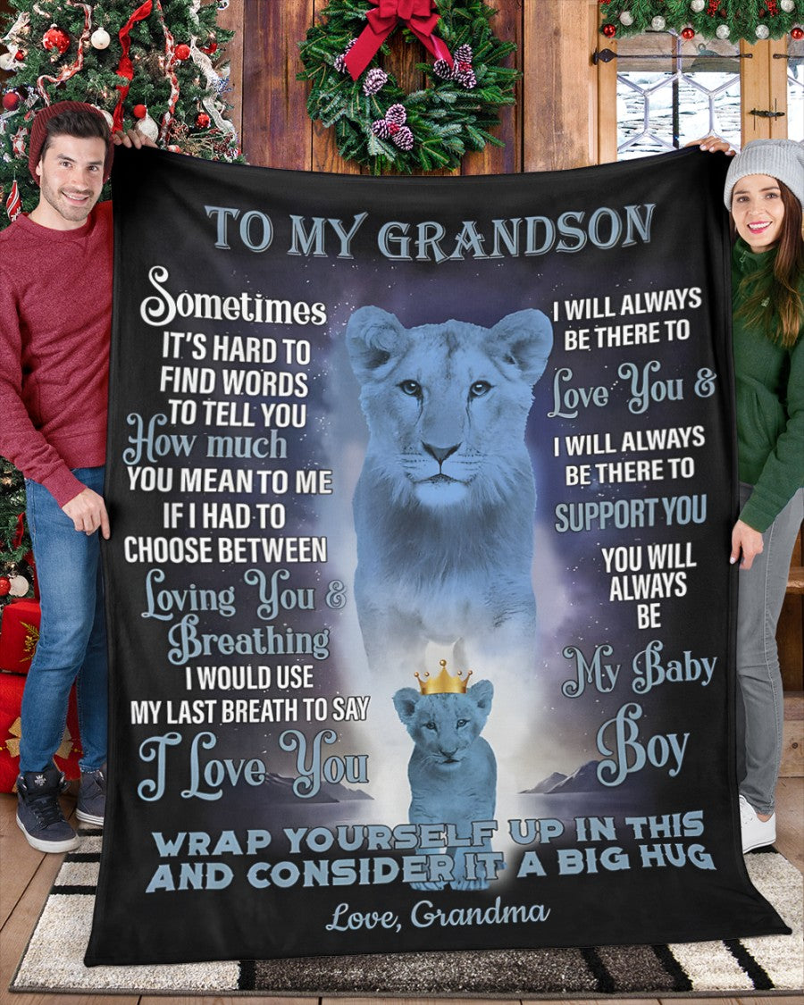 Special Gift For Your Grandson Blanket - From Grandma (SKUB12-14)