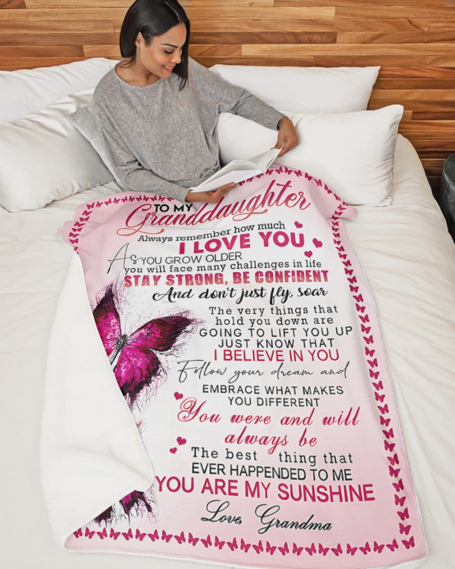 Special Gift For Your Granddaughter Blanket - From Grandma (SKUB12-230)