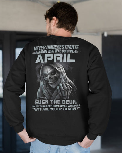 APRIL - NEVER UNDERESTIUNDER A MAN - T-SHIRT FOR MAN - TLEE04 (SKU08-05-04)
