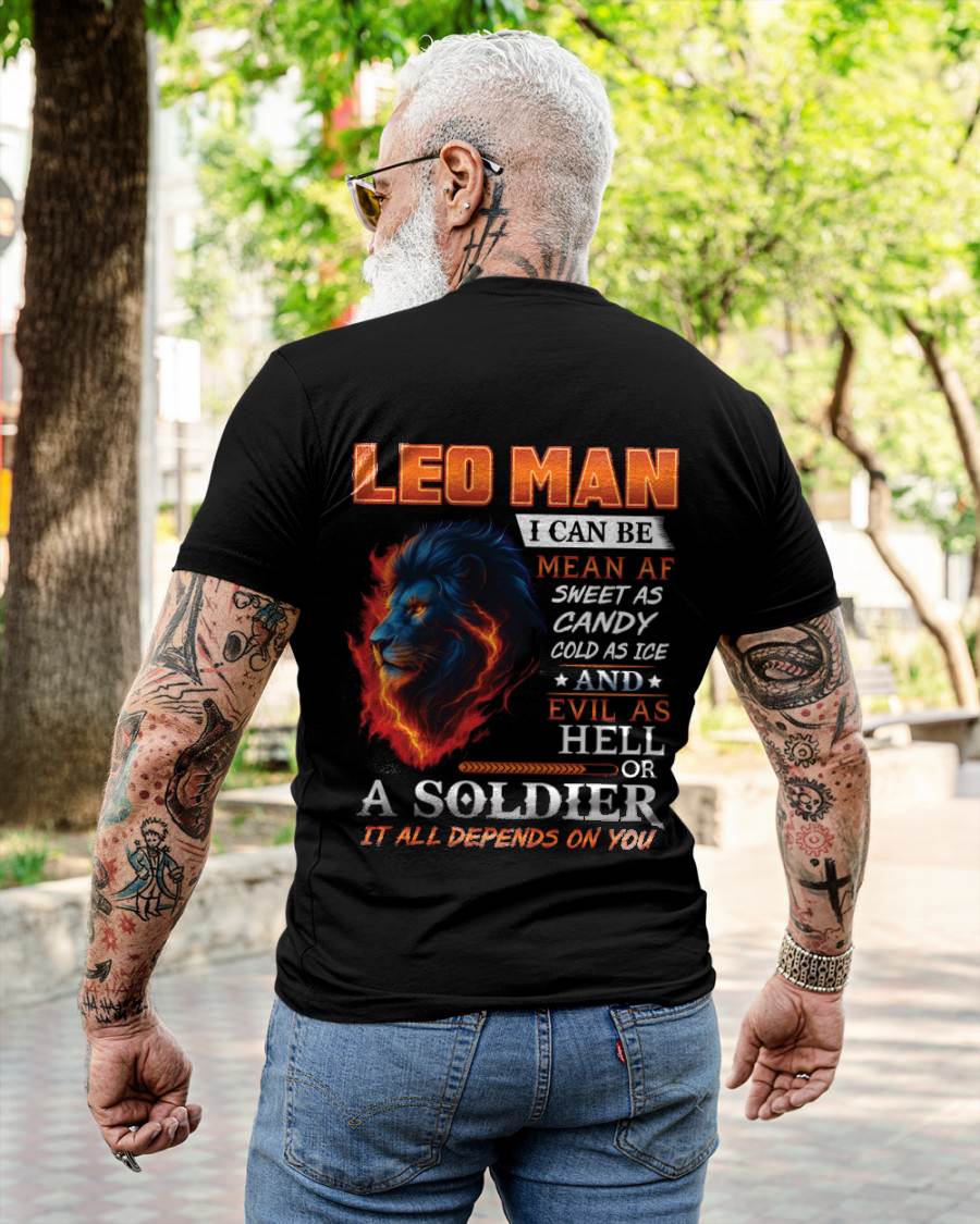 I’M NOT JUST A LEO MAN — I’M FIRE AND ICE IN ONE SOUL - GIFT FOR MAN - TLEE00 (SKU10-20-00)