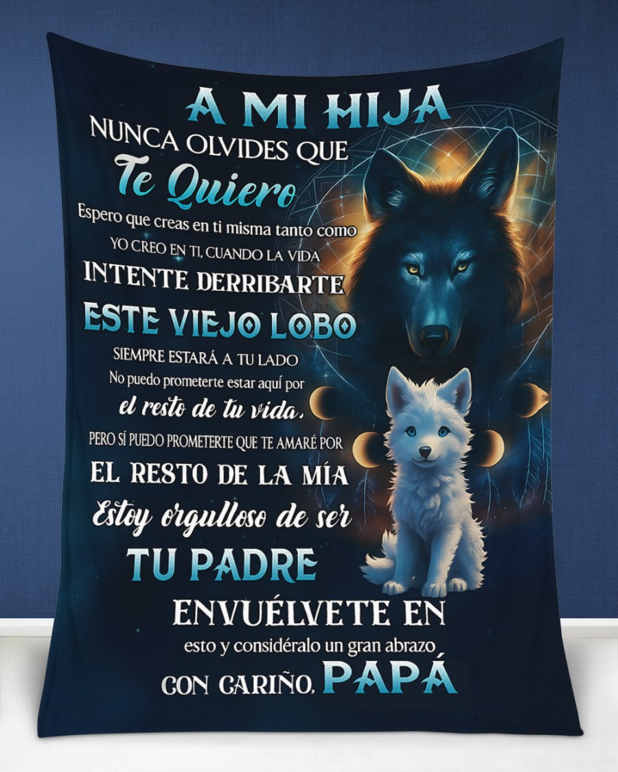 Manta para Hija – Regalo de Consuelo y Calidez de Papá Manta Acolchada de Forro Polar Sherpa - TLEEsp (SKUB11-88)