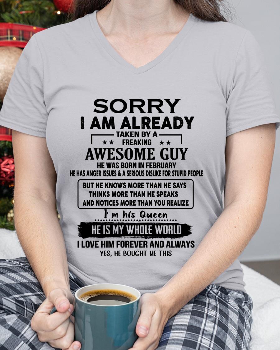 February - Awesome Boyfriend Born In February- Special gift for your Girlfriend - From Husband TLEE02 (SKUT08-11-02)