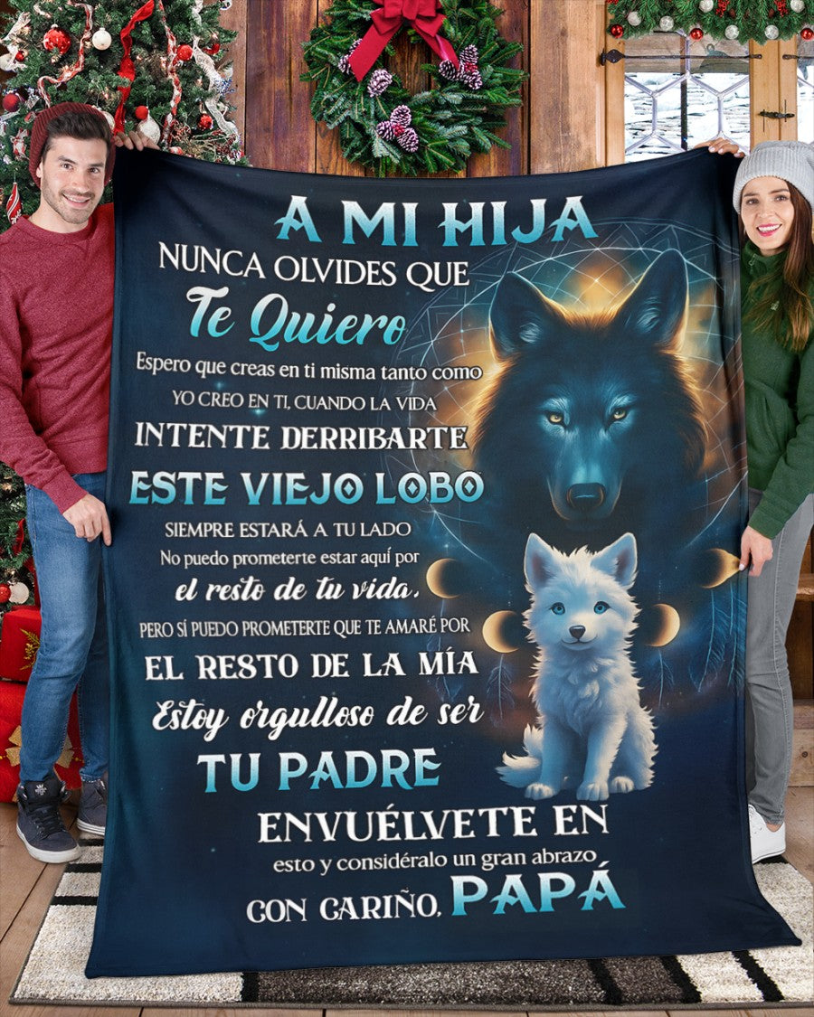 Manta para Hija – Regalo de Consuelo y Calidez de Papá Manta Acolchada de Forro Polar Sherpa - TLEEsp (SKUB11-88)